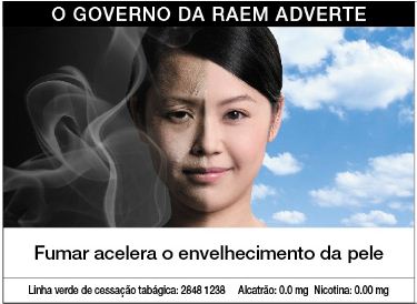 Macau 2013 Health Effects wrinkles - accelerated aging of skin (Portuguese)